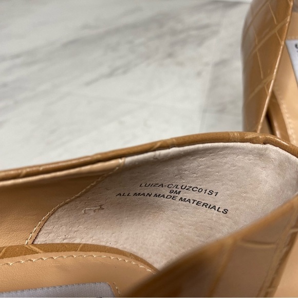 Steve Madden Luiza Brown Crocodile Embossed Pointy Toe Pump 9M - Picture 11 of 14